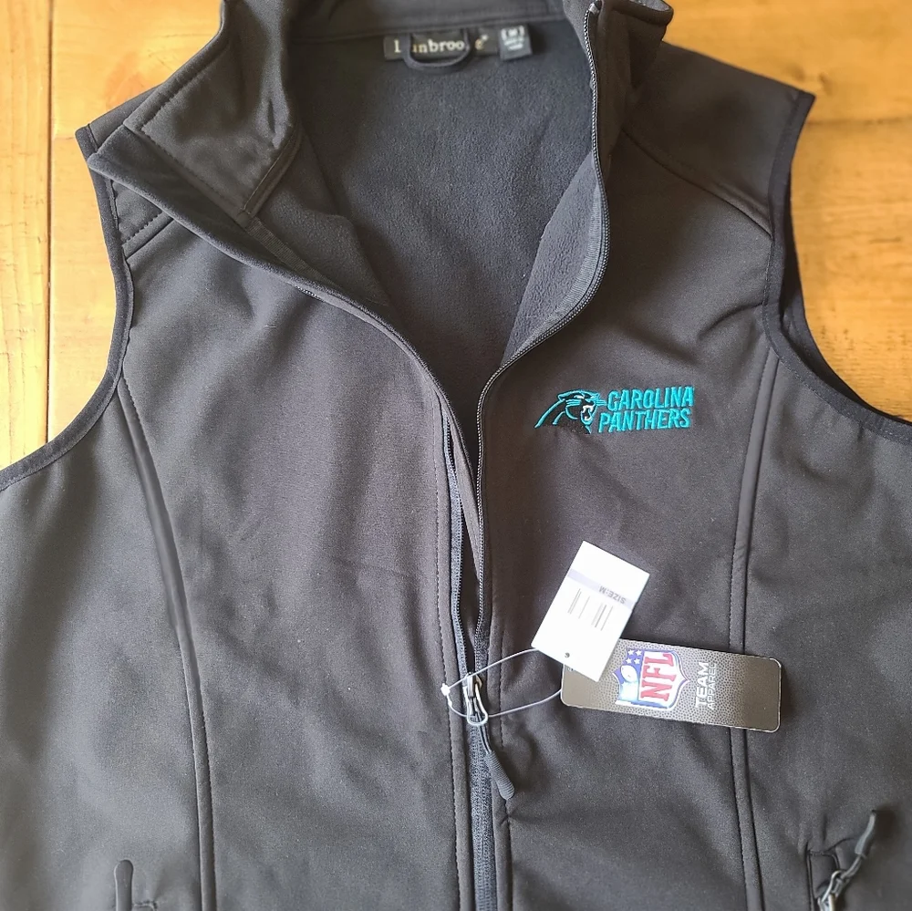 NWT Carolina Panthers NFL Black  Vest - Picture 2 of 3